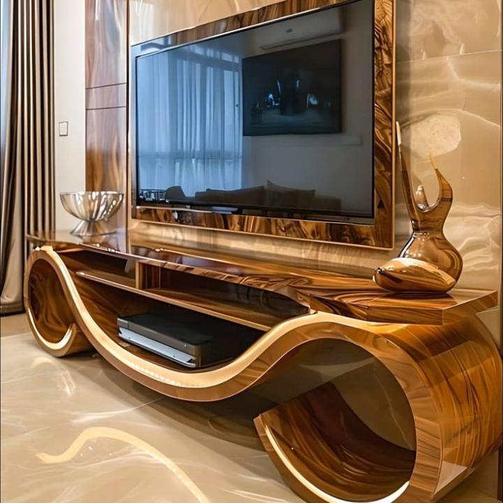 Handcrafted TV shelve